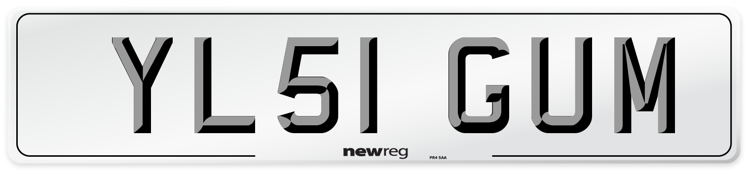 YL51 GUM Number Plate from New Reg